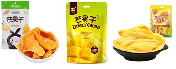 芒果干食品包裝機械樣品展示圖