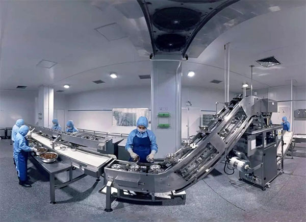 全自動(dòng)速凍水餃包裝機(jī)設(shè)備操作實(shí)拍圖