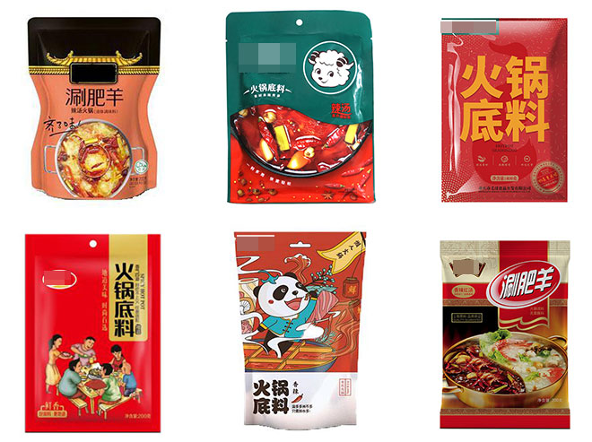 火鍋底料自動化包裝機(jī)械包裝樣品展示